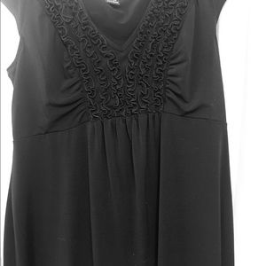 Glamour Black empire dress shift Sz 16 Sleeveless